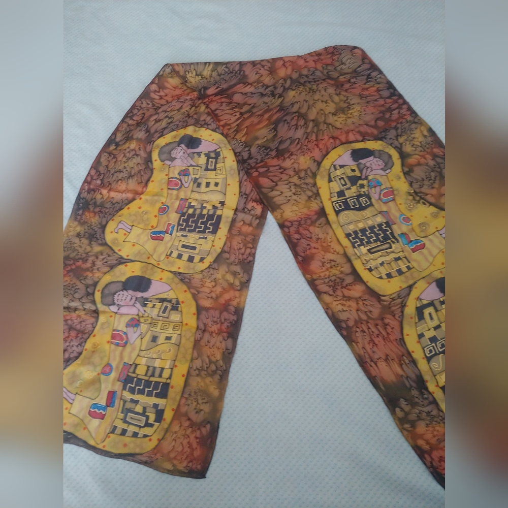 Vintage Silk Scarf 12,5 " * 58"